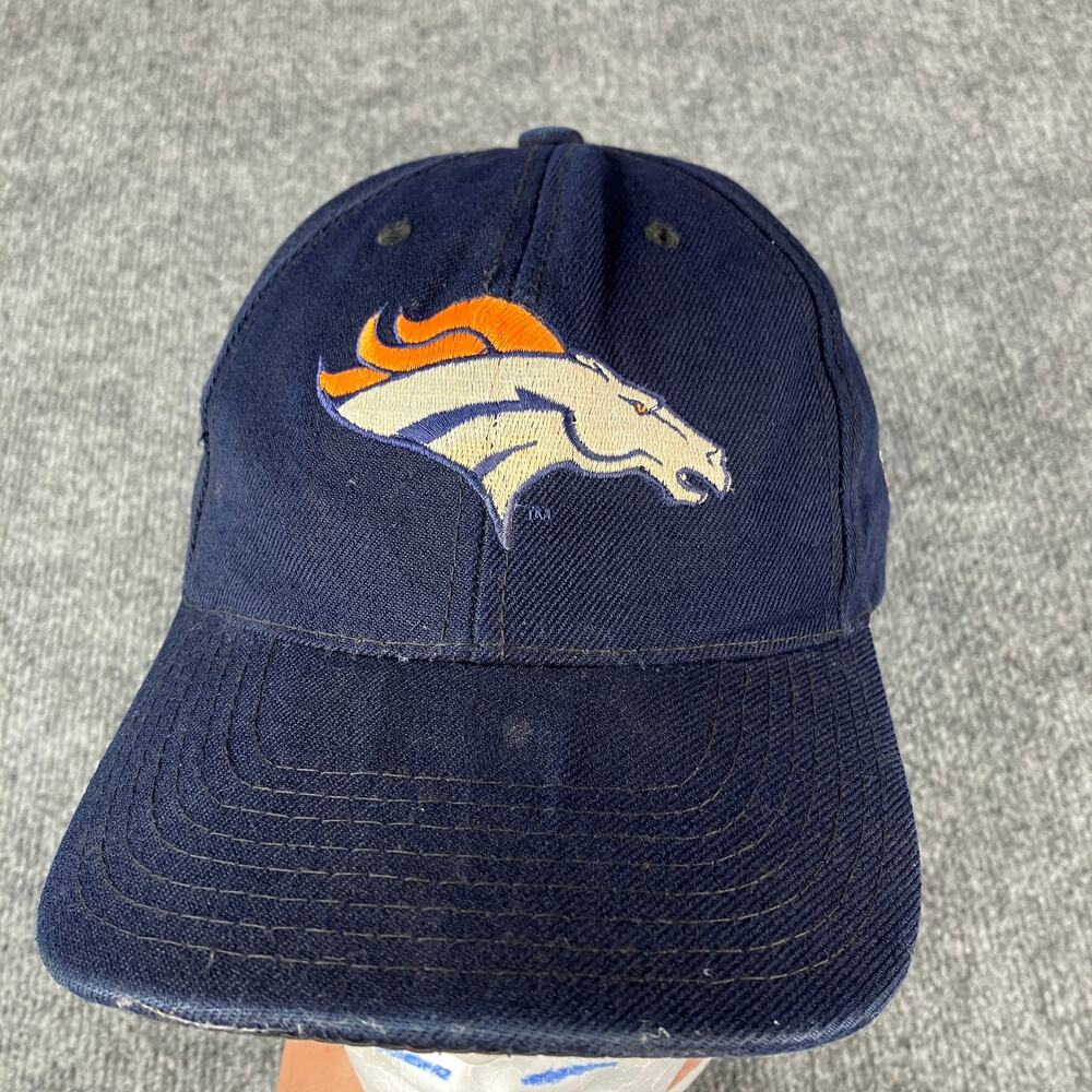 Denver Broncos Hat Navy Blue Adjustable Wool Blend NFL Football Cap‎